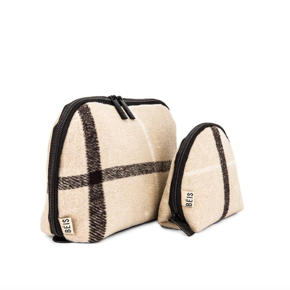 BEIS Plaid Pouches - Original Print
